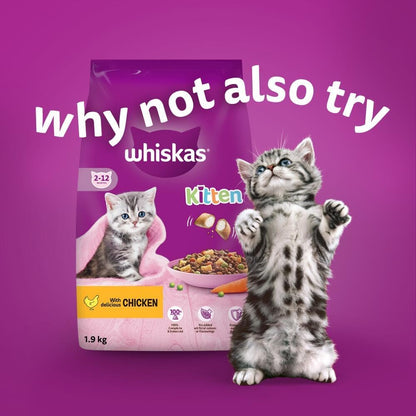 whiskas Junior Poultry Selection in Jelly 84 Pouches, Wet Kitten and Cat Food, Selection of Chicken, Duck, Poultry and Turkey, Megapack (84 x 85 g)