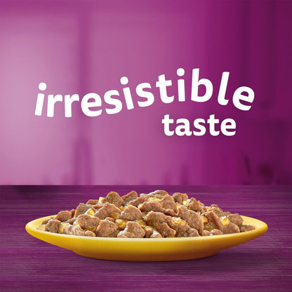 120 x 85g Whiskas 7+ Poultry Feasts Mixed Senior Wet Cat Food Pouches in Jelly
