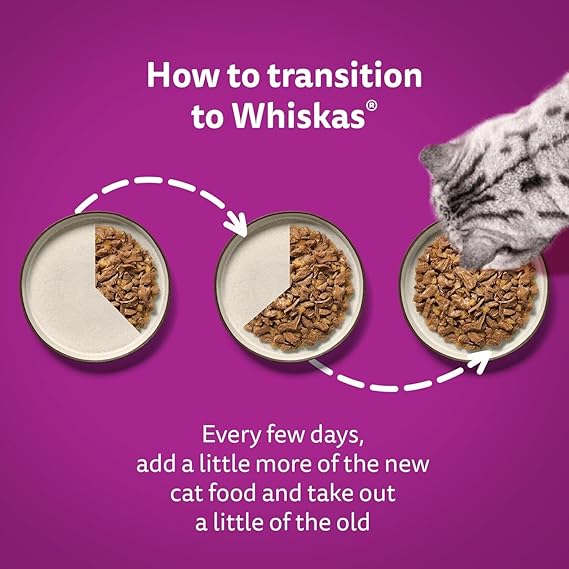 Whiskas 1+ Mixed Menu in Jelly, 144 x 85g Pouches, Adult Wet Cat Food
