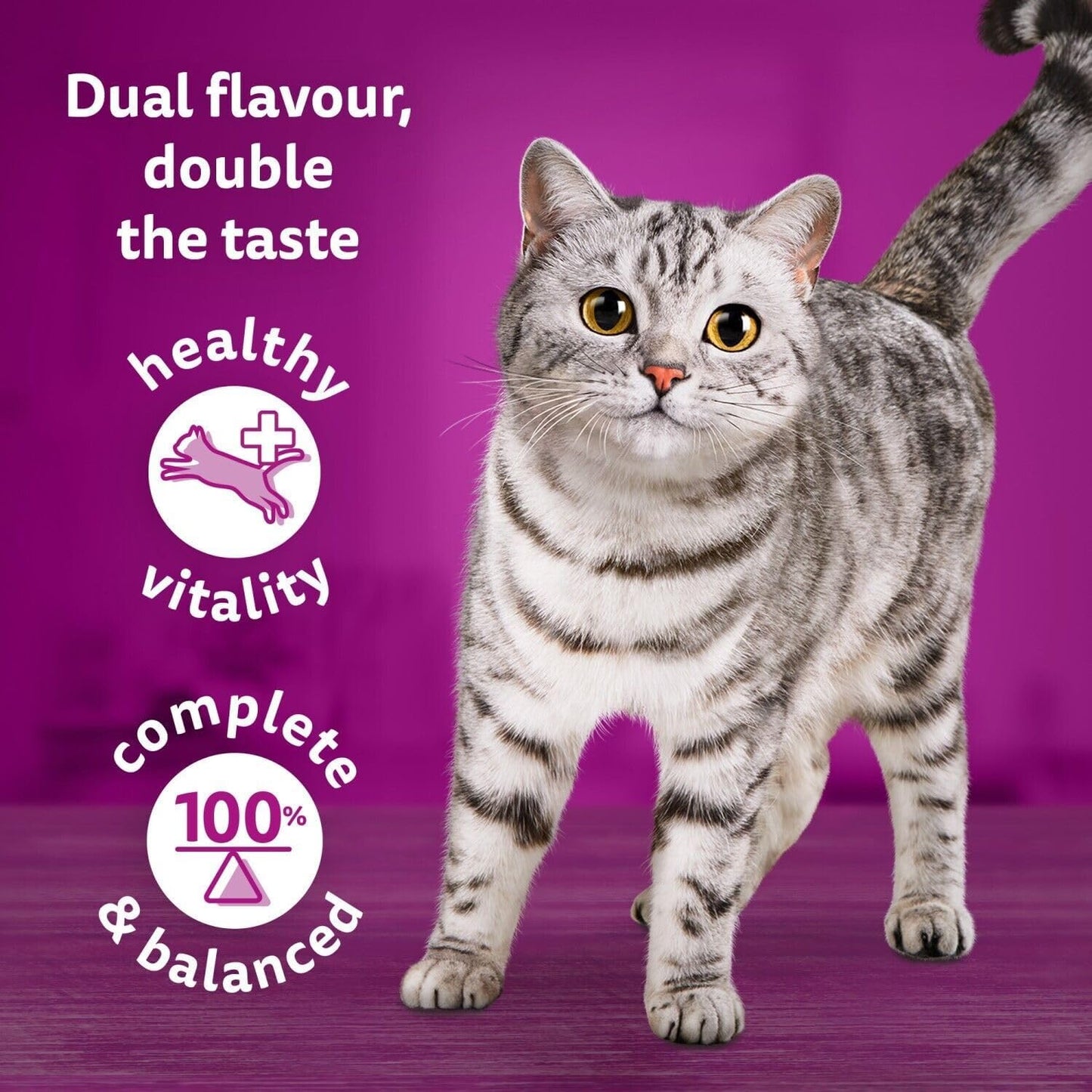 Whiskas 1+ Surf & Turf in Jelly 144 x 85g Pouches – Adult Wet Cat Food Megapack with Meat & Fish Variety, Nutritionally Balanced Meals with Essential Vitamins & Minerals for Cats Aged 1+